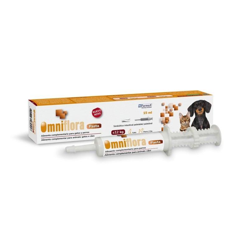 Omniflora Pasta Palatable 15 ml - Simbiótico Intestinal para Perros y Gatos con Diarrea