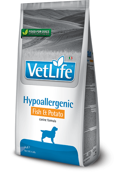 Pienso Farmina Vet Life Hypoallergenic pescado y patata para perros, 2 kg